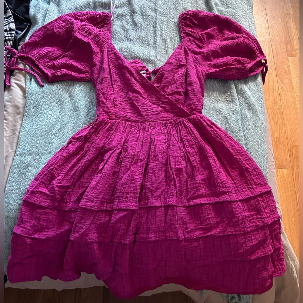 Lulu’s Pink Puff-Sleeve